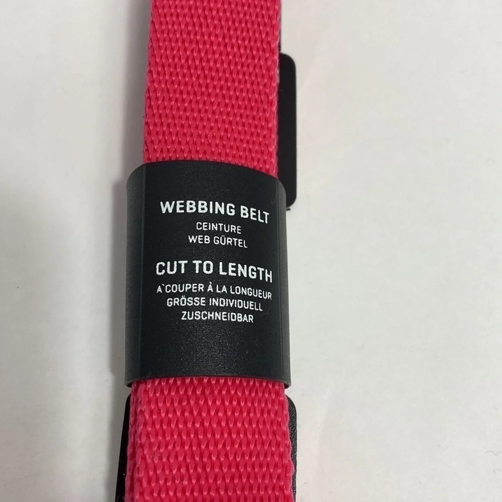 Puma pink cut to length webbing belt NWT